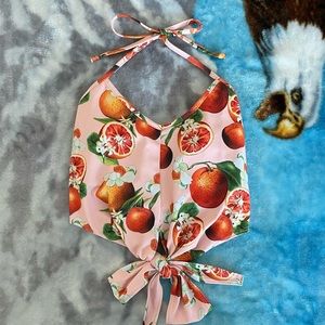 SM Kortni Jeane Grapefruit Tied up Top